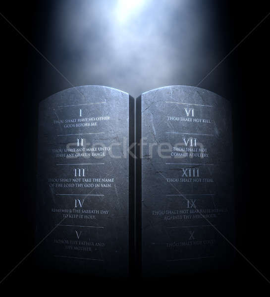 Ten Commandments Stock photo © albund