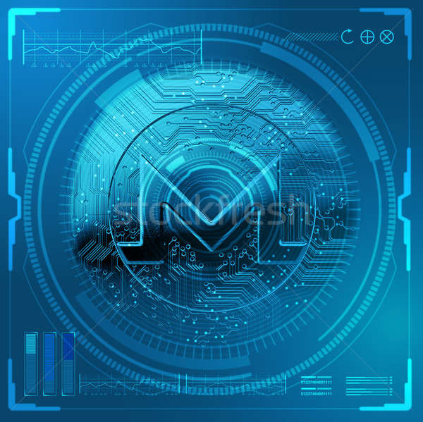 Cryptocurrency Monero Futuristic Stock photo © albund