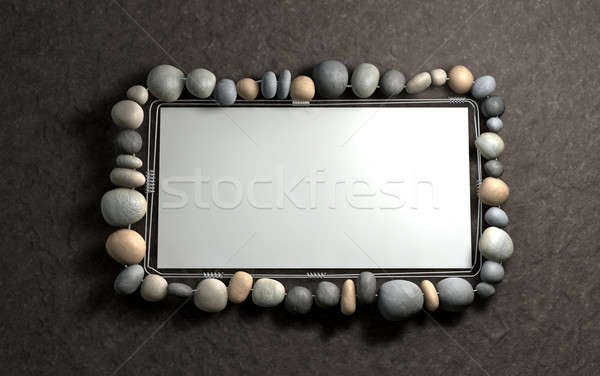 Stock photo: Hanging Stone Picture Frame