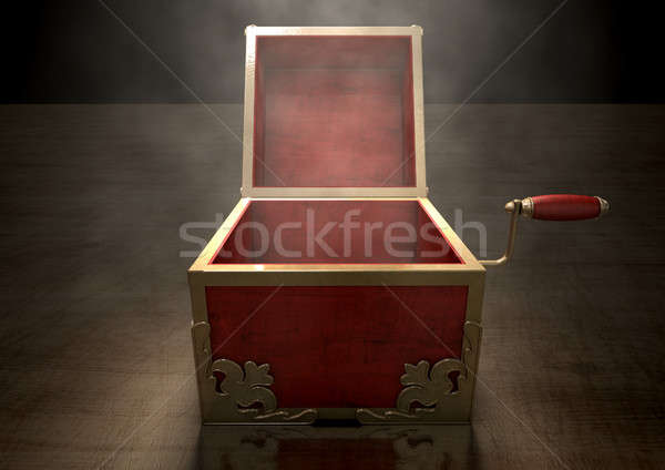 Open Jack-In-The-Box Antique Stock photo © albund