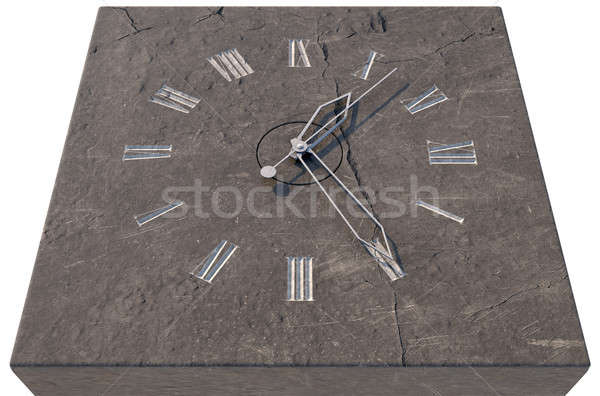 Clock On Stone Stock photo © albund