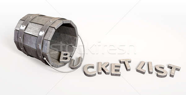 Bucket List Charm And Letters Stock photo © albund