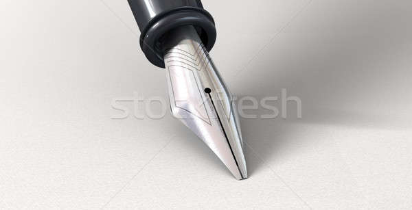 Fountain Pen In Writing Position Stock photo © albund