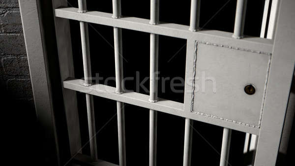 Stock fotó: Börtöncella · ajtó · vasaló · rácsok · közelkép · mechanizmus