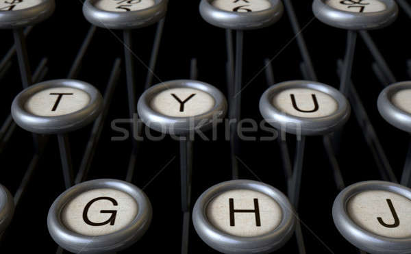 Vintage Typewriter Keys Close Up Stock photo © albund