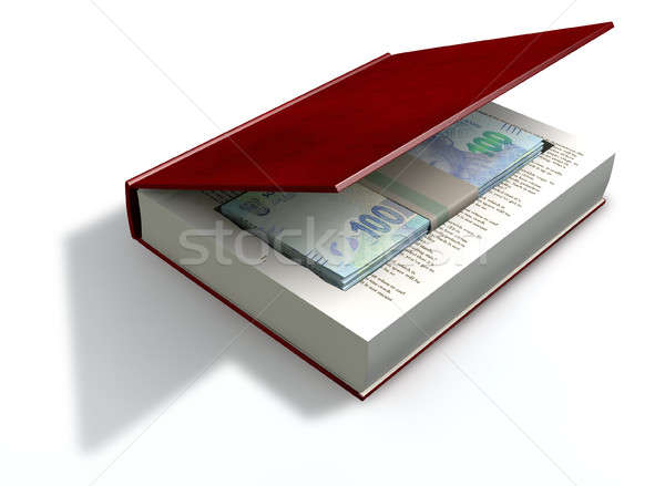 Concealed Rand Notes In A Book Front Stock photo © albund