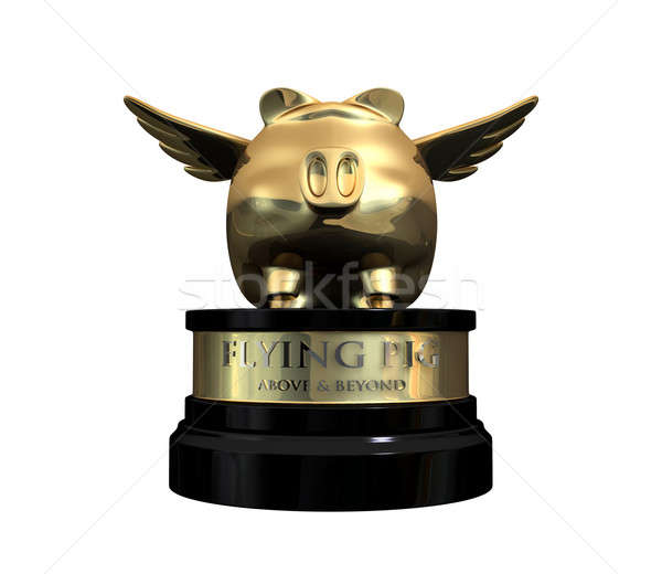 When Pigs Fly Trophy Award Stock photo © albund