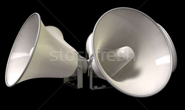 Horn Loudspeakers Facing Out Stock photo © albund