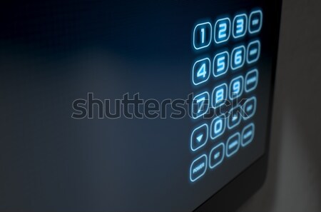 Nowoczesne interaktywny domu bezpieczeństwa 3d ekran dotykowy Zdjęcia stock © albund