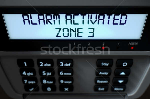 Alarm Panel 3d render home Sicherheit Tastatur Stock foto © albund