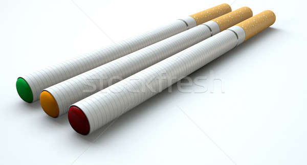 Electrónico cigarrillo semáforo concepto imagen Foto stock © albund