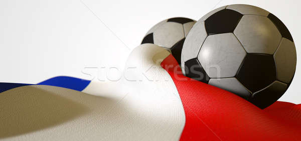 France Flag And Soccer Ball Stock photo © albund