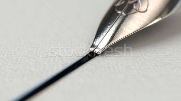 Stock photo: Fountain Pen Drawing Line