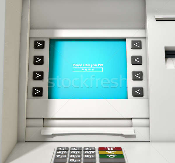 ATM Screen Enter PIN Code Stock photo © albund