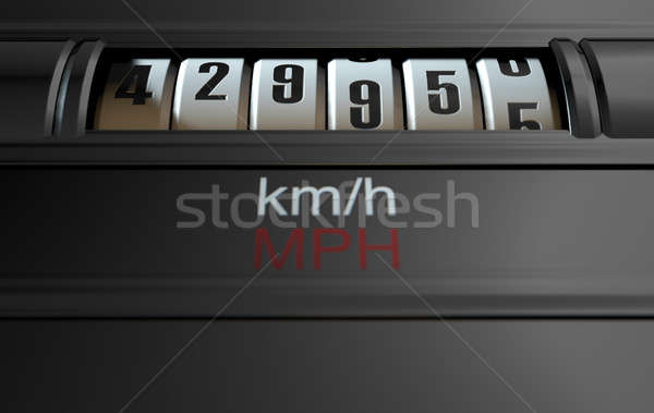 Autó távolságmérő magas 3d render analóg mutat Stock fotó © albund