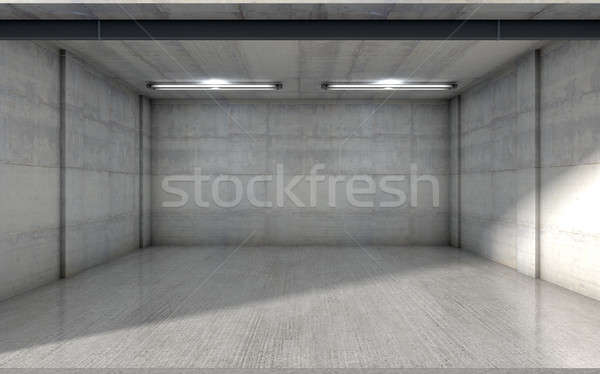 Stock photo: Empty Double Garage