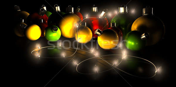 Christmas Decorations And Lights Stock photo © albund