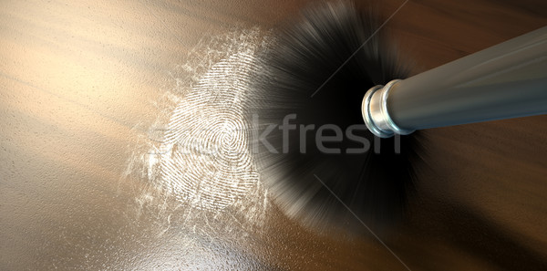Dusting For Fingerprints On Wood Stock photo © albund