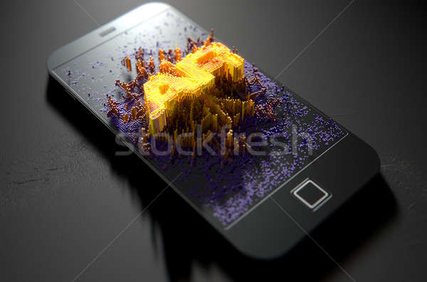 Smart Phone Emanating Augmented Reality Stock photo © albund