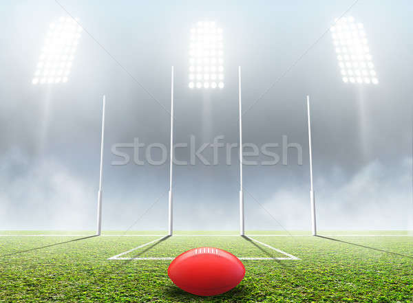 Sports Stadium And Goal Posts Stock photo © albund