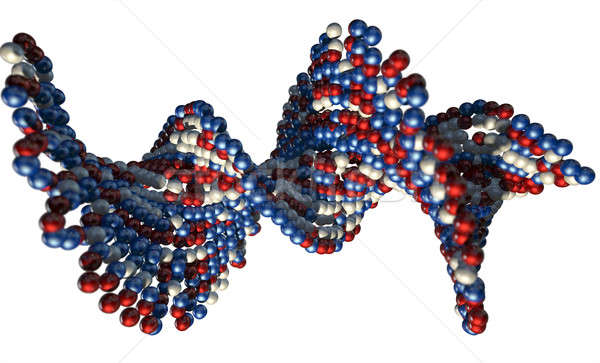 Dna Atom Stengel mikroskopische Ansicht Muster Stock foto © albund