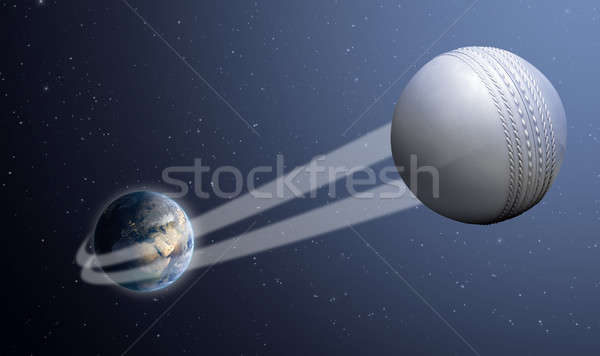 Earth With Ball Swoosh In Space Stock photo © albund