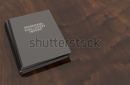 Stock photo: Bound Personnel Evaluation Booklet Pile