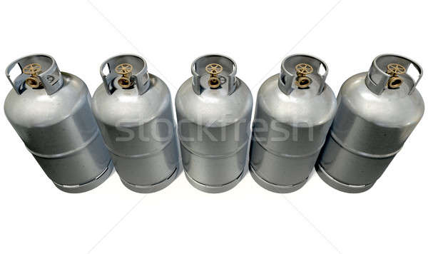 Gas Cylinder Row Stock photo © albund