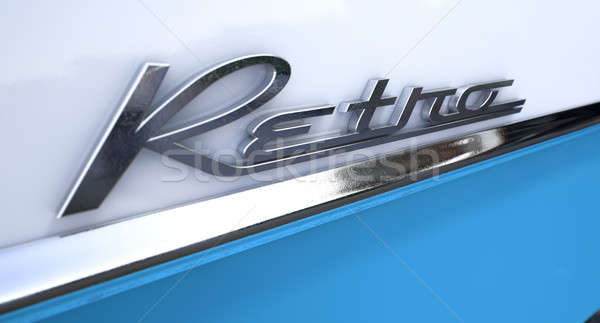Retro Chrome Car Emblem Stock photo © albund