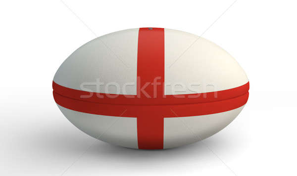 England Rugby Ball On White Stock photo © albund