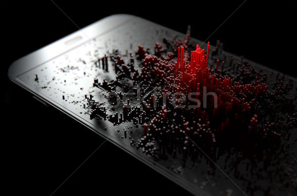 Smart Phone Emanating Infection Stock photo © albund