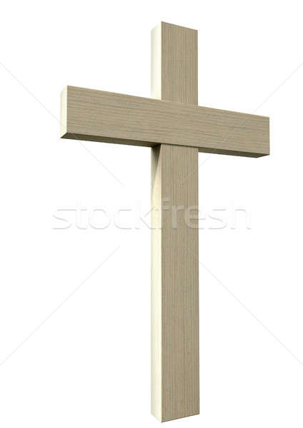 Crucifix isolé bois croix jesus église [[stock_photo]] © albund