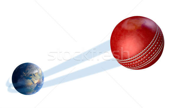 Earth With Ball Swoosh Isolated Stock photo © albund