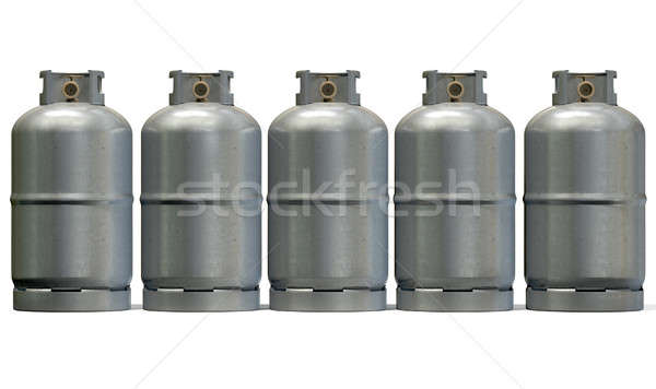 Gas Cylinder Row Stock photo © albund