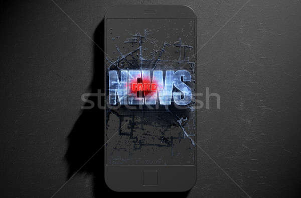 Pixel Fake News Stock photo © albund