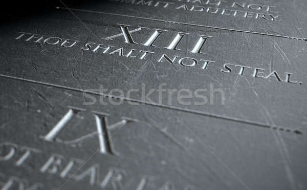 The Eighth Commandment Stock photo © albund