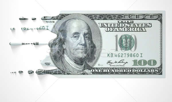 US Dollar Melting Dripping Banknote Stock photo © albund