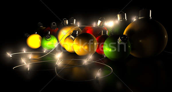 Christmas Decorations And Lights Stock photo © albund