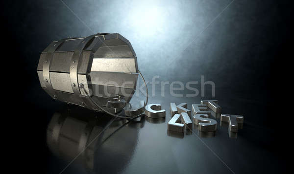 Bucket List Charm And Letters Stock photo © albund