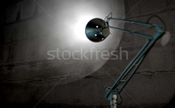 Vintage Lamp Illuminating wall Stock photo © albund