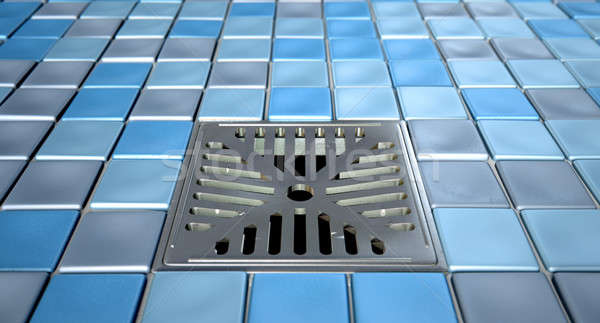 Shower Floor Drain And Mosaics Stock photo © albund