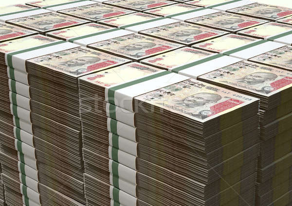 Rupee Notes Pile Stock photo © albund