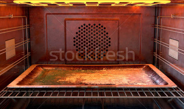 Inside The oven Stock photo © albund