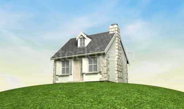 Cottage On A Hill Stock photo © albund