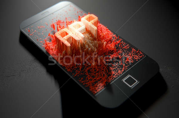Smart Phone Emanating App Stock photo © albund
