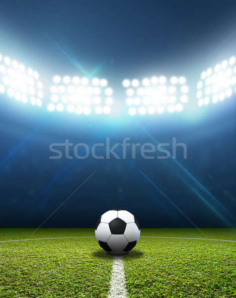 Stadium And Soccer Ball Stock photo © albund