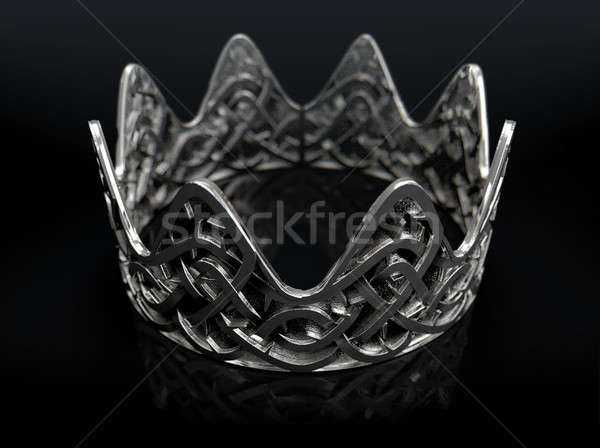 Silver Crown With Thorn Patterns Stock photo © albund