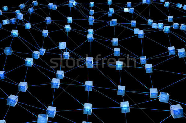 Blockchain Data Network Stock photo © albund