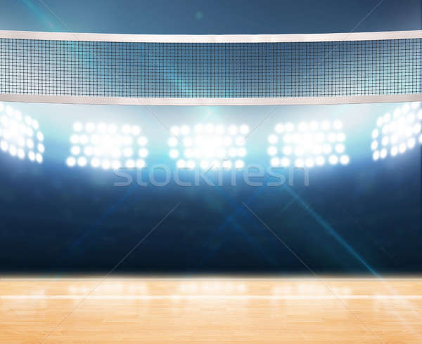 Stockfoto: Volleybal · rechter · 3D · net