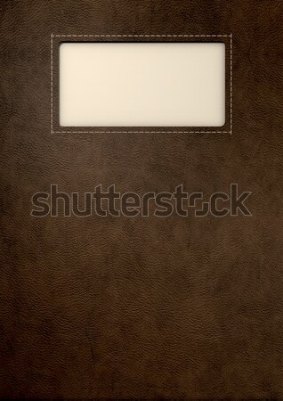 Brown Leather With Inlaid Label Stock photo © albund